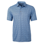 Cutter & Buck Pike Magnolia Print Stretch Mens Polo