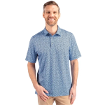 Cutter & Buck Pike Magnolia Print Stretch Mens Polo